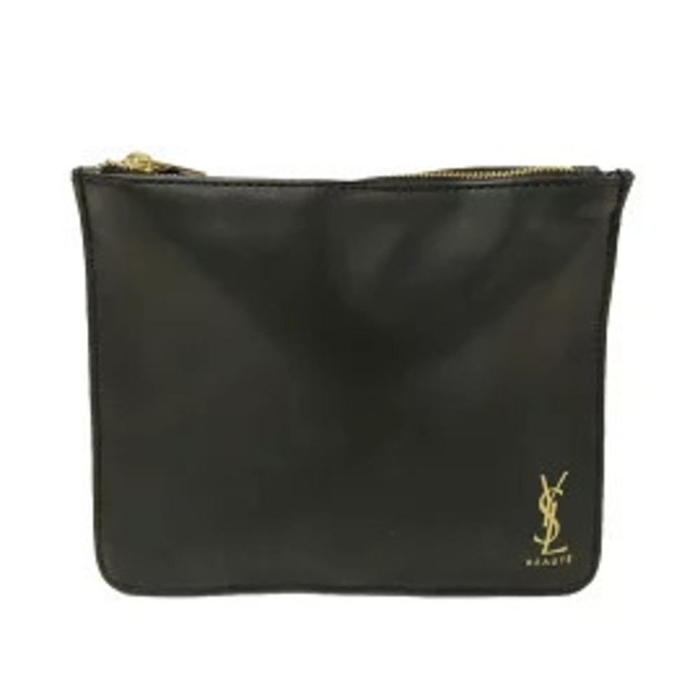 Saint Laurent Yves Pouch Clutch BEAUTE black leather